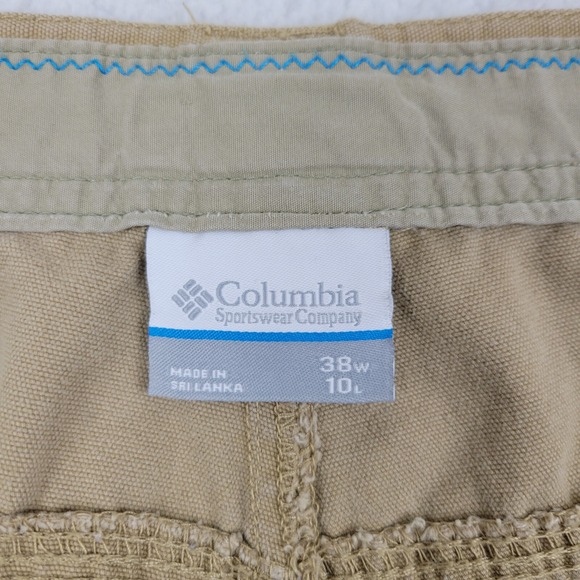 Columbia Omni-Shade Shorts Mens‎ 38w 10L Measures 37 x 9" Khaki Cotton Hiking - Picture 5 of 10